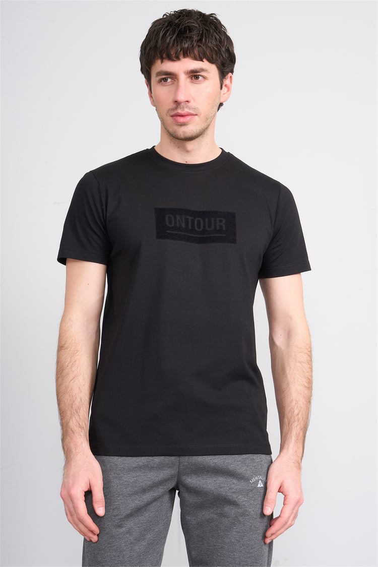 Çetinkaya Mentality 4525 Bisiklet Yaka Regular Modelli T-shirt Siyah