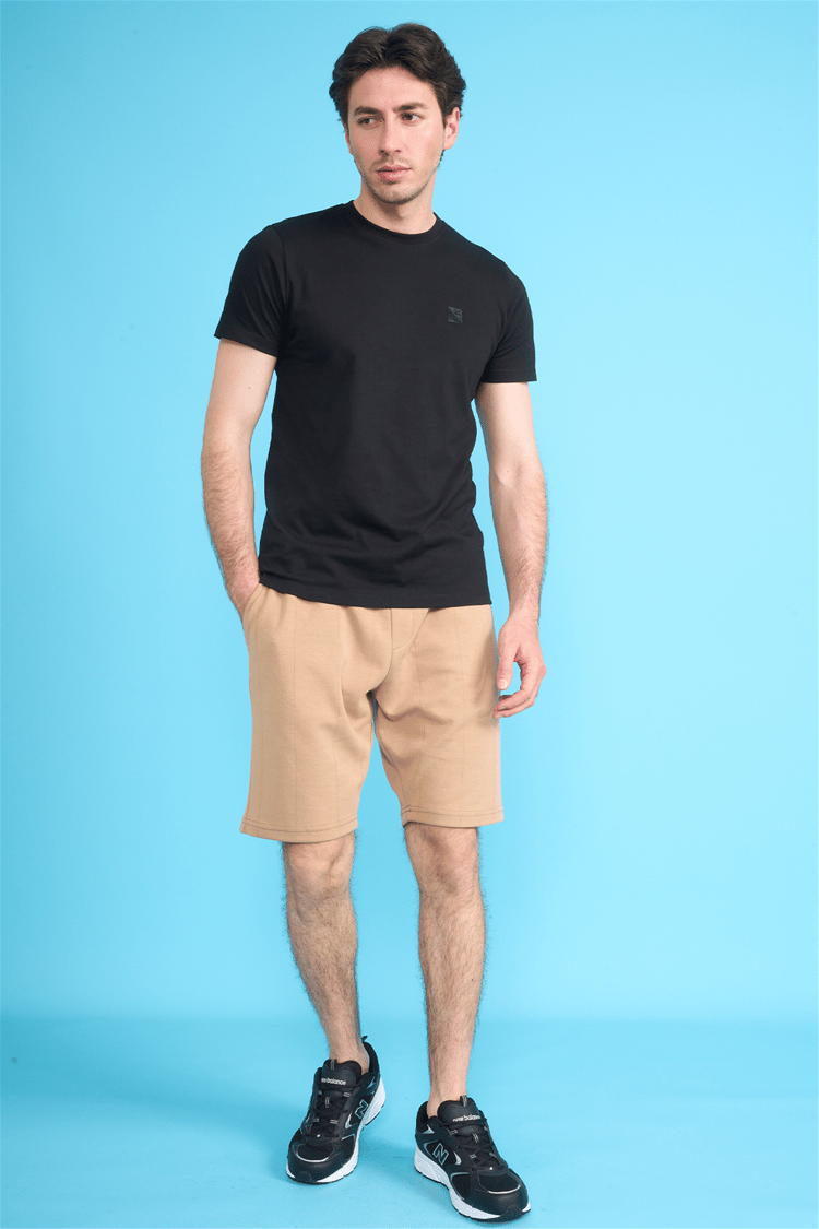 Çetinkaya Mentality 4529 Bisiklet Yaka Regular Modelli T-shirt Siyah