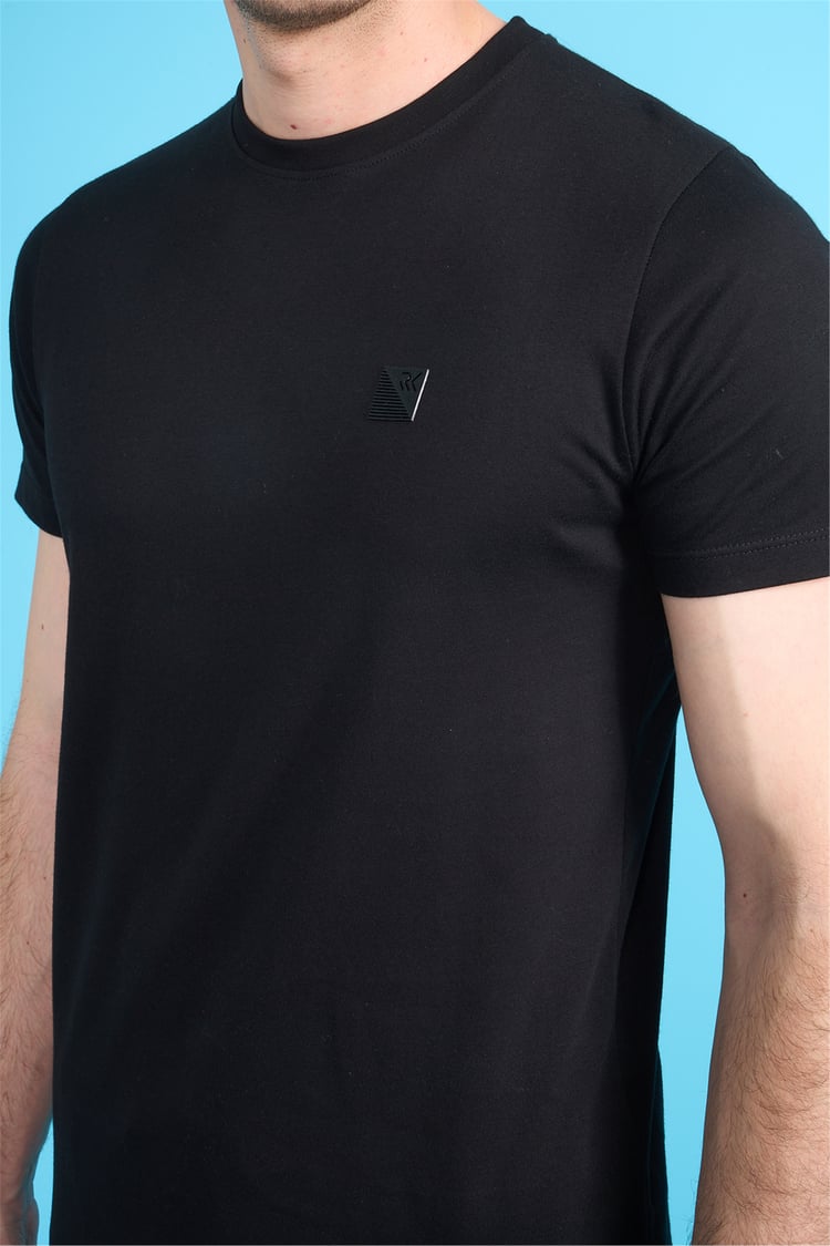 Çetinkaya Mentality 4529 Bisiklet Yaka Regular Modelli T-shirt Siyah
