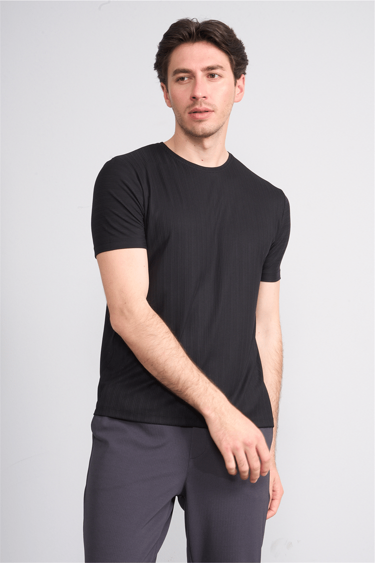 Çetinkaya Mentality 4539 Bisiklet Yaka Regular Modelli T-shirt Siyah