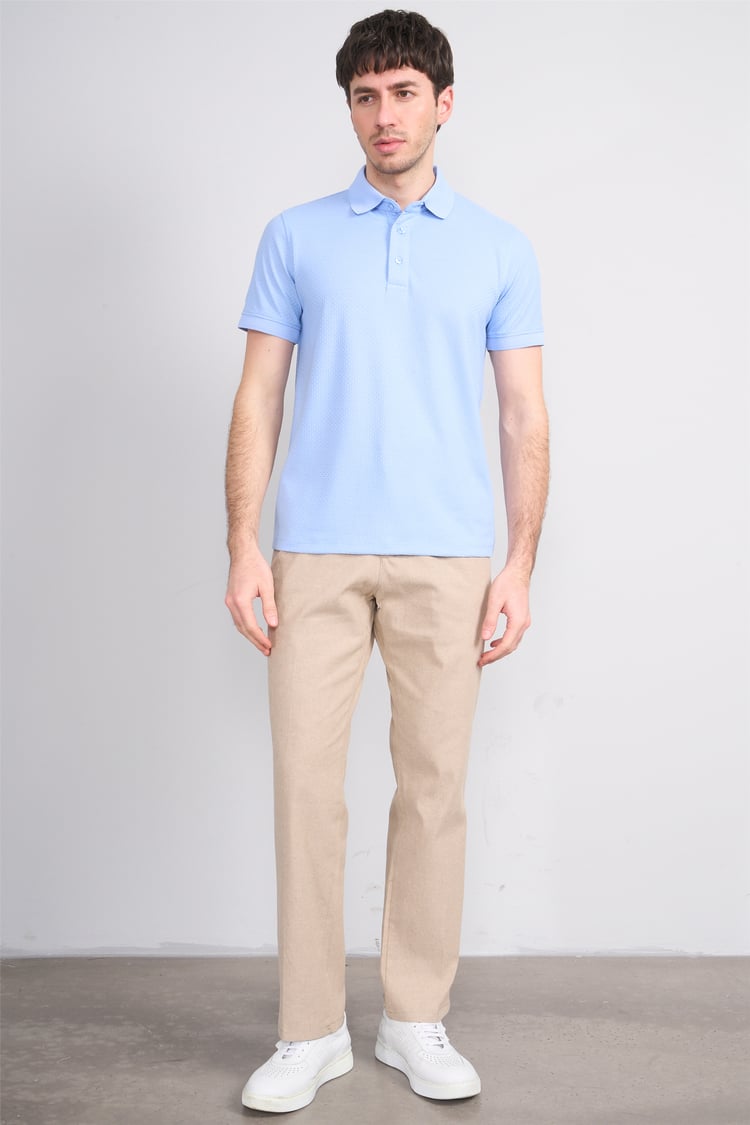 Çetinkaya Mentality 4549 Polo Yaka Regular Modelli T-shirt Mavi