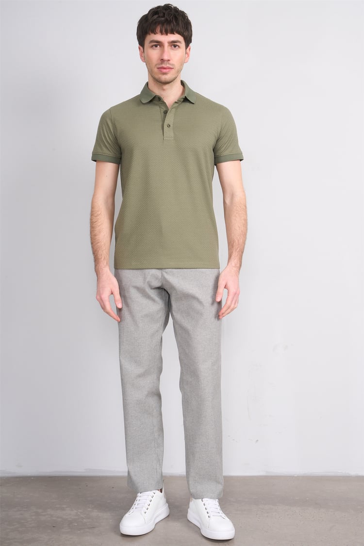 Çetinkaya Mentality 4549 Polo Yaka Regular Modelli T-shirt Haki