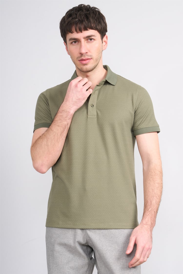 Çetinkaya Mentality 4549 Polo Yaka Regular Modelli T-shirt Haki