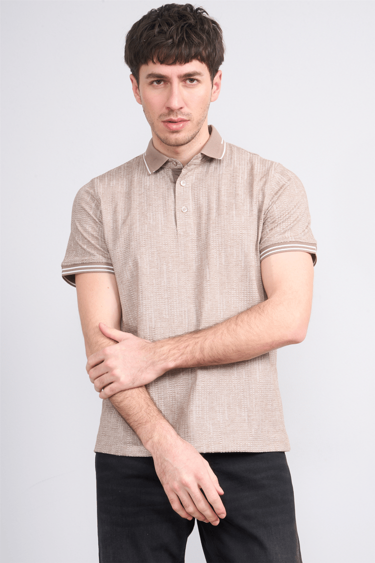 Çetinkaya Mentality 4558 Polo Yaka Regular Modelli T-shirt Kahve