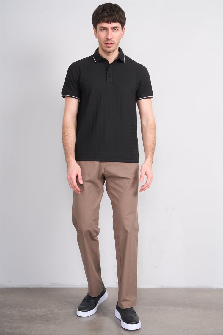Çetinkaya Mentality 4559 Polo Yaka Regular Modelli T-shirt Siyah