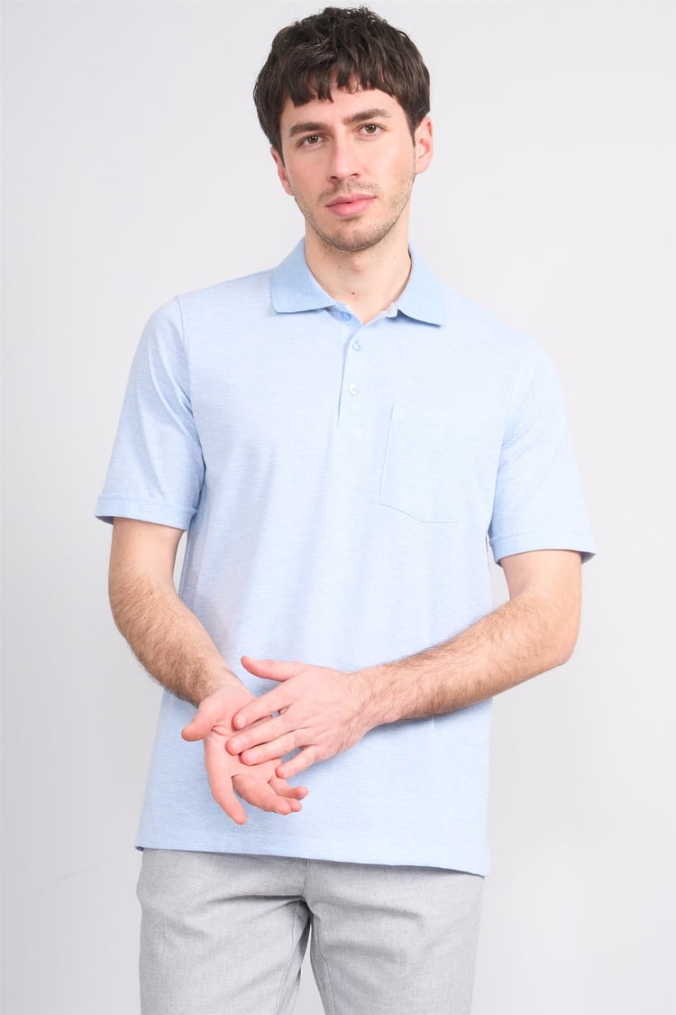 Çetinkaya Mentality 4597 Polo Yaka Regular Modelli T-shirt Mavi