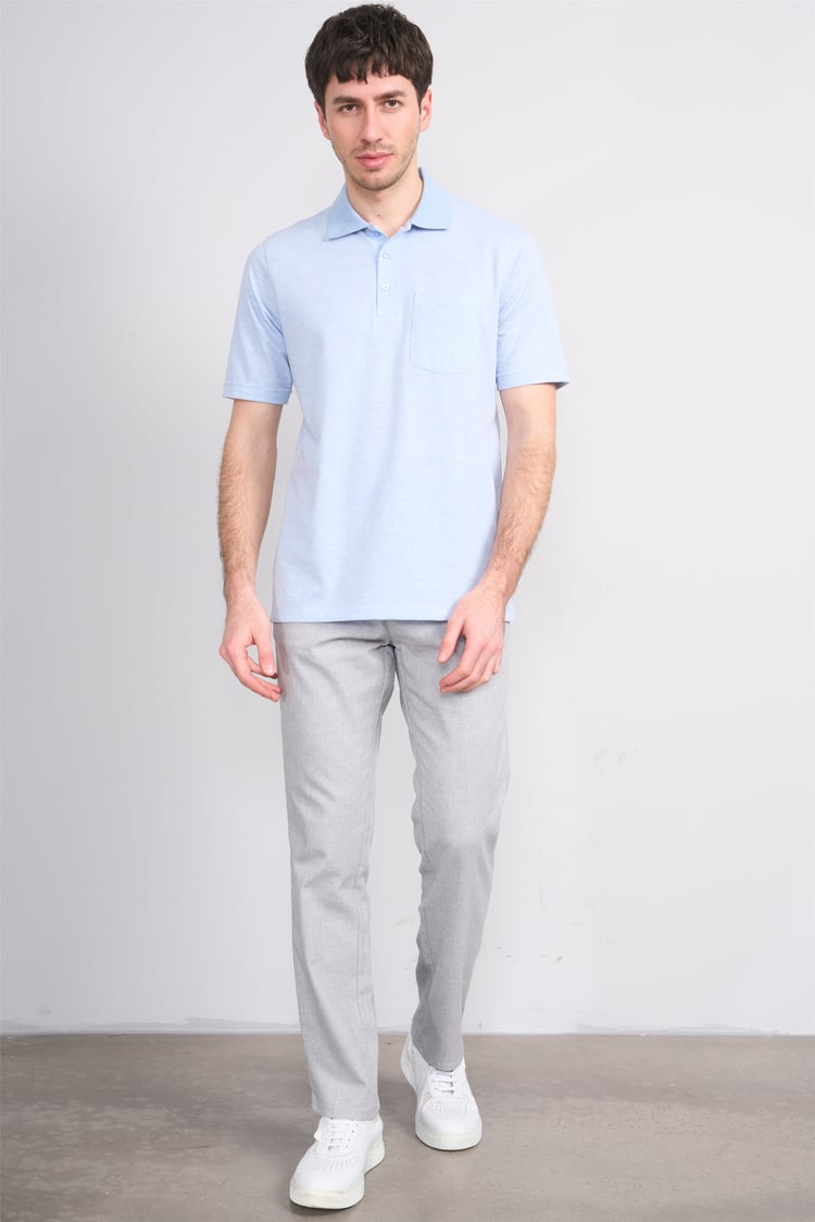 Çetinkaya Mentality 4597 Polo Yaka Regular Modelli T-shirt Mavi