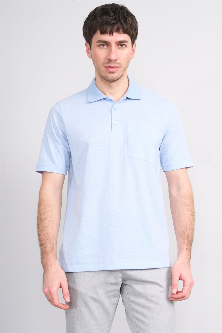 Çetinkaya Mentality 4597 Polo Yaka Regular Modelli T-shirt Mavi