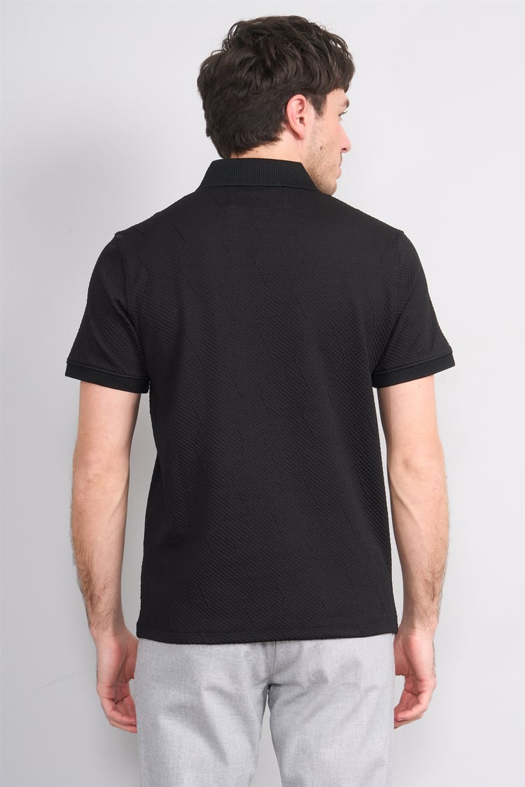 Çetinkaya Mentality 4600 Polo Yaka Regular Modelli T-shirt Siyah