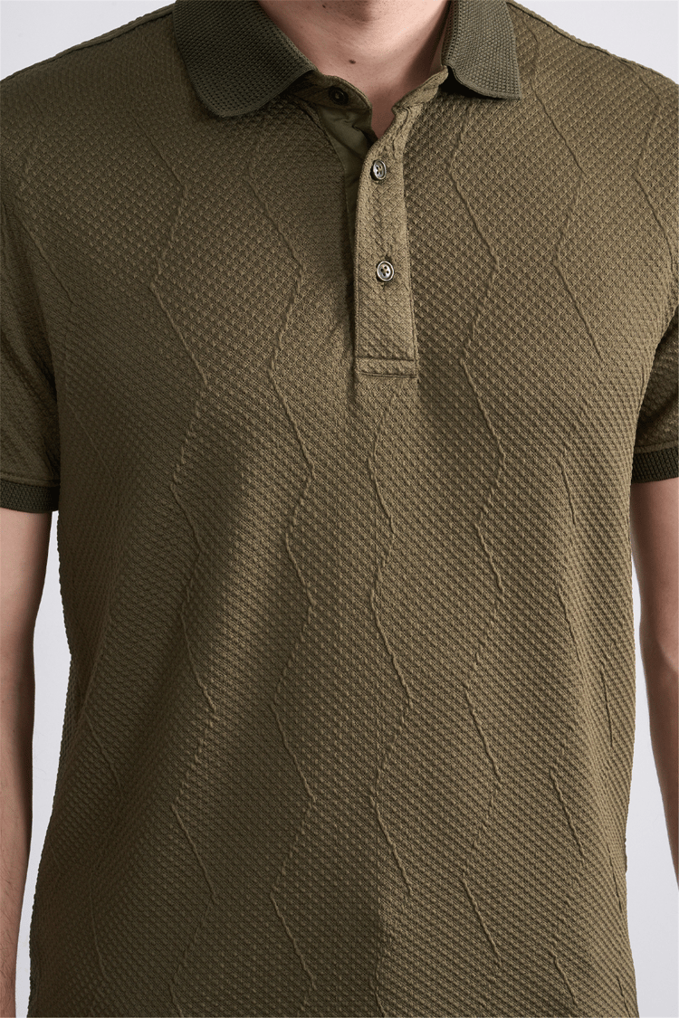 Çetinkaya Mentality 4600 Polo Yaka Regular Modelli T-shirt Haki