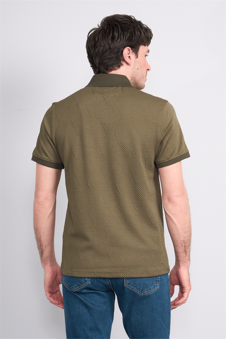 Çetinkaya Mentality 4600 Polo Yaka Regular Modelli T-shirt Haki