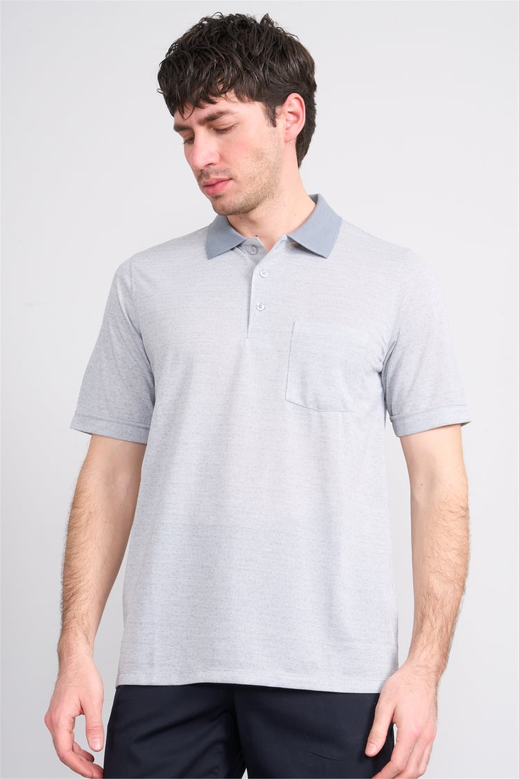 Çetinkaya Mentality 4626 Polo Yaka Regular Modelli T-shirt Gri