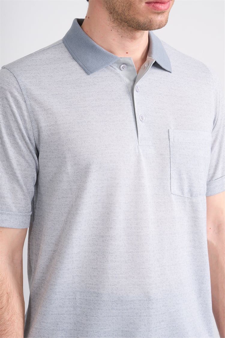 Çetinkaya Mentality 4626 Polo Yaka Regular Modelli T-shirt Gri