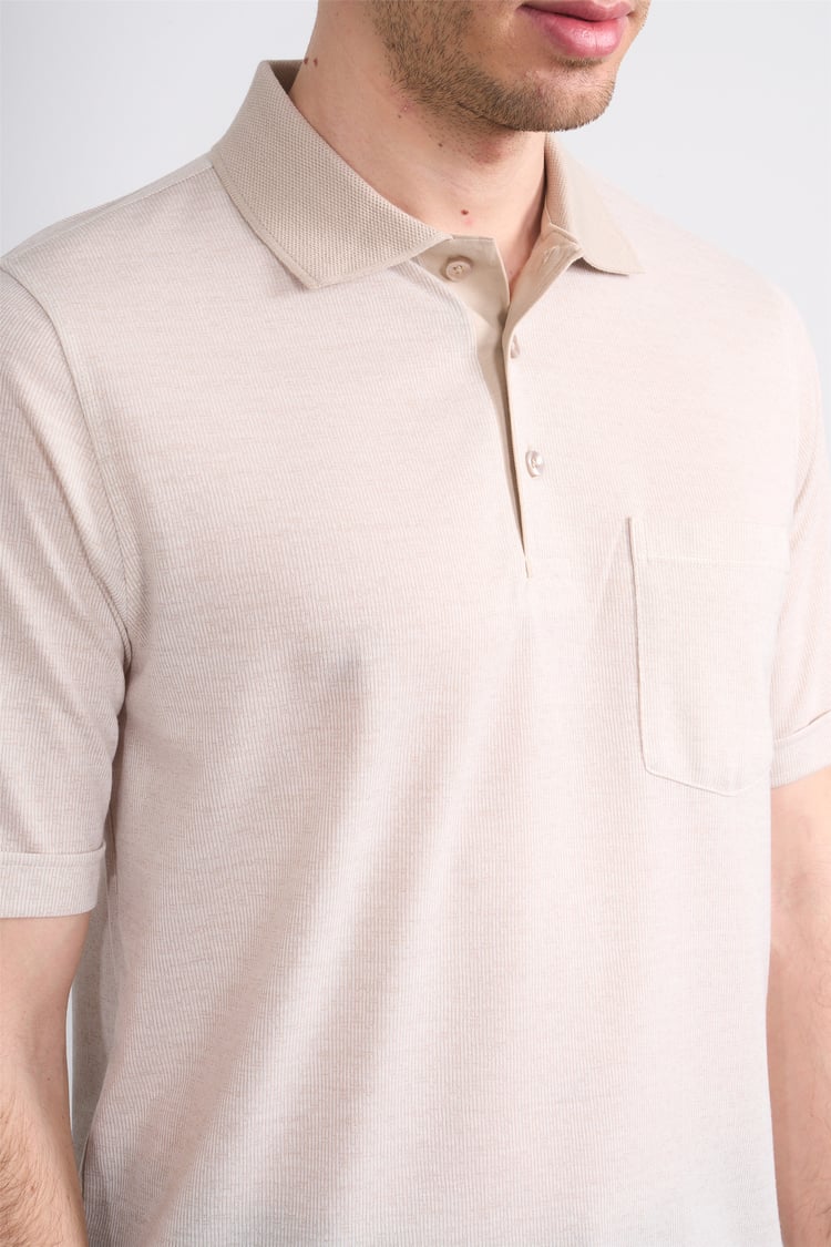 Çetinkaya Mentality 4626 Polo Yaka Regular Modelli T-shirt Toprak