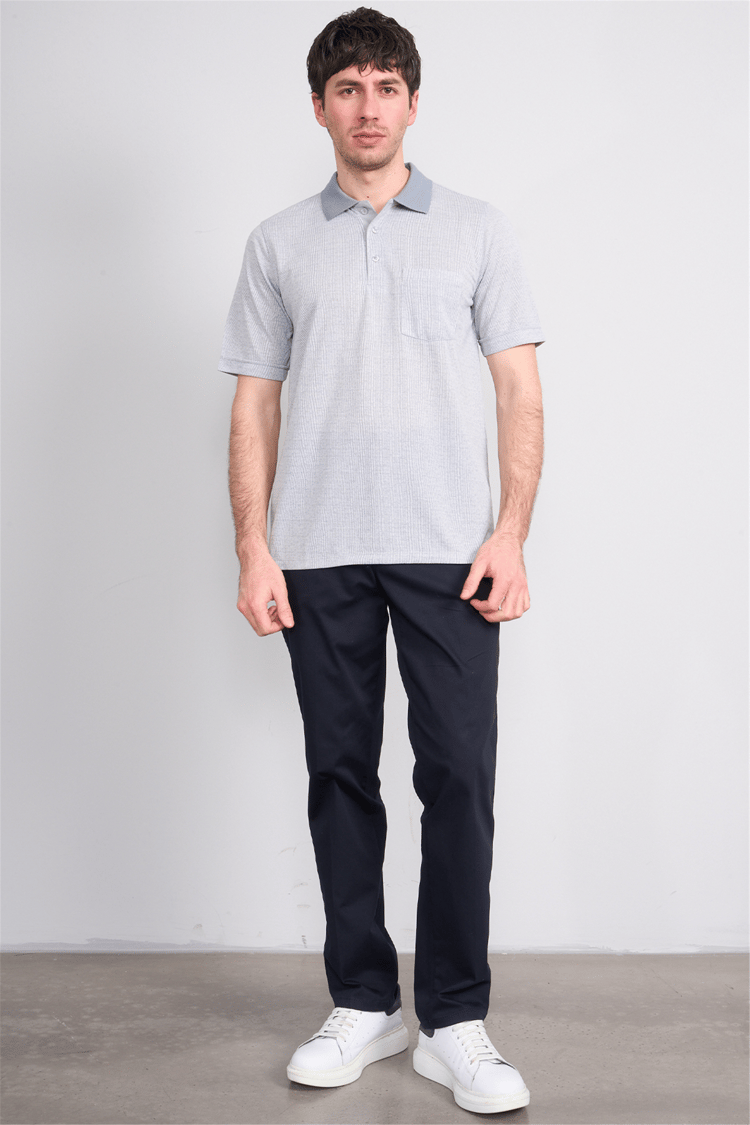 Çetinkaya Mentality 4626 Polo Yaka Regular Modelli T-shirt Gri