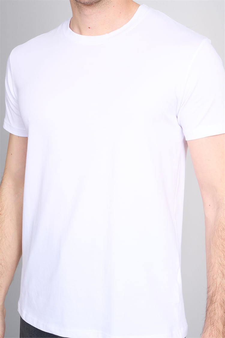 Çetinkaya Mentality 4831 Bisiklet Yaka Regular Baskılı T-shirt Beyaz
