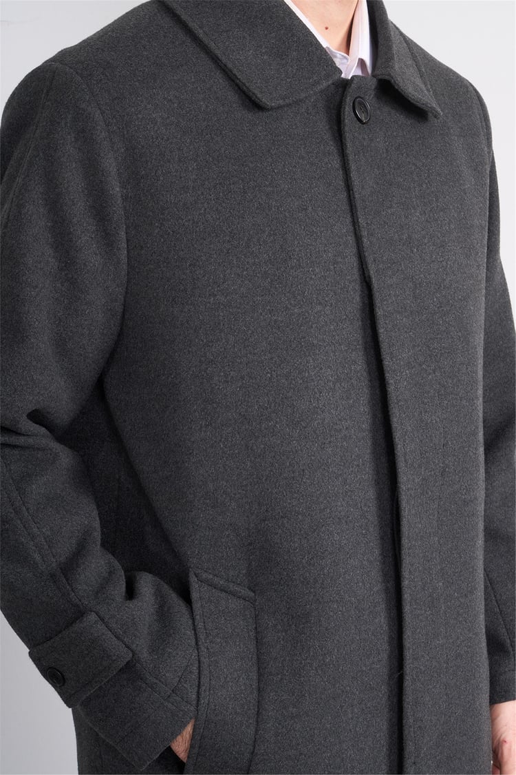 Çetinkaya Mentality 8255 Erkek Gömlek Yaka Kaşe Kaban Antrasit