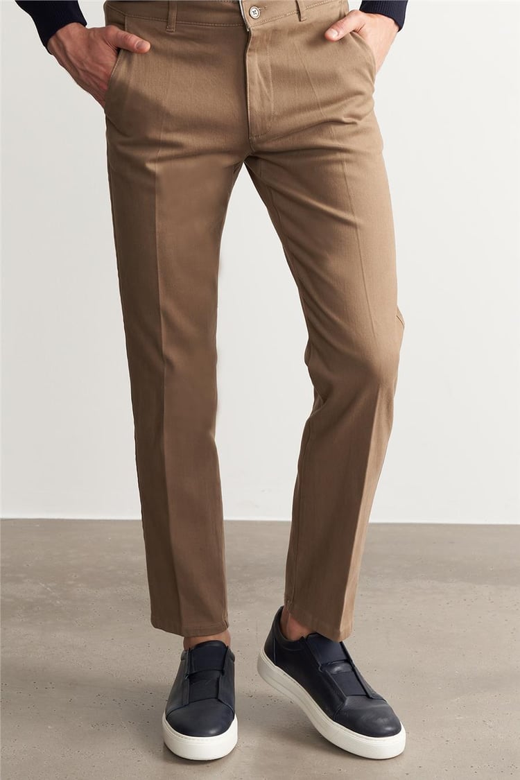 Çetinkaya Mentality 9463 Erkek Yan Cep Gabardin Pantolon Camel