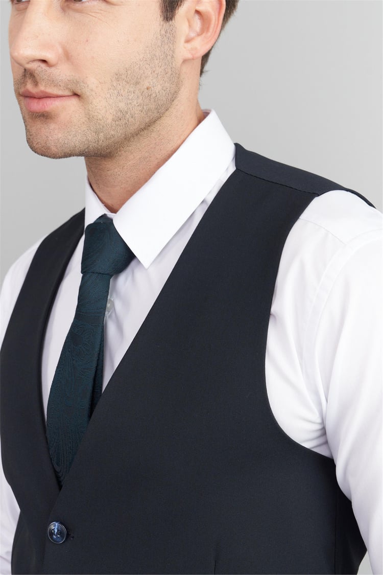 Çetinkaya Mentality 9536 Erkek Loco Slim Fit Yelek Pantolon Takım Lacivert