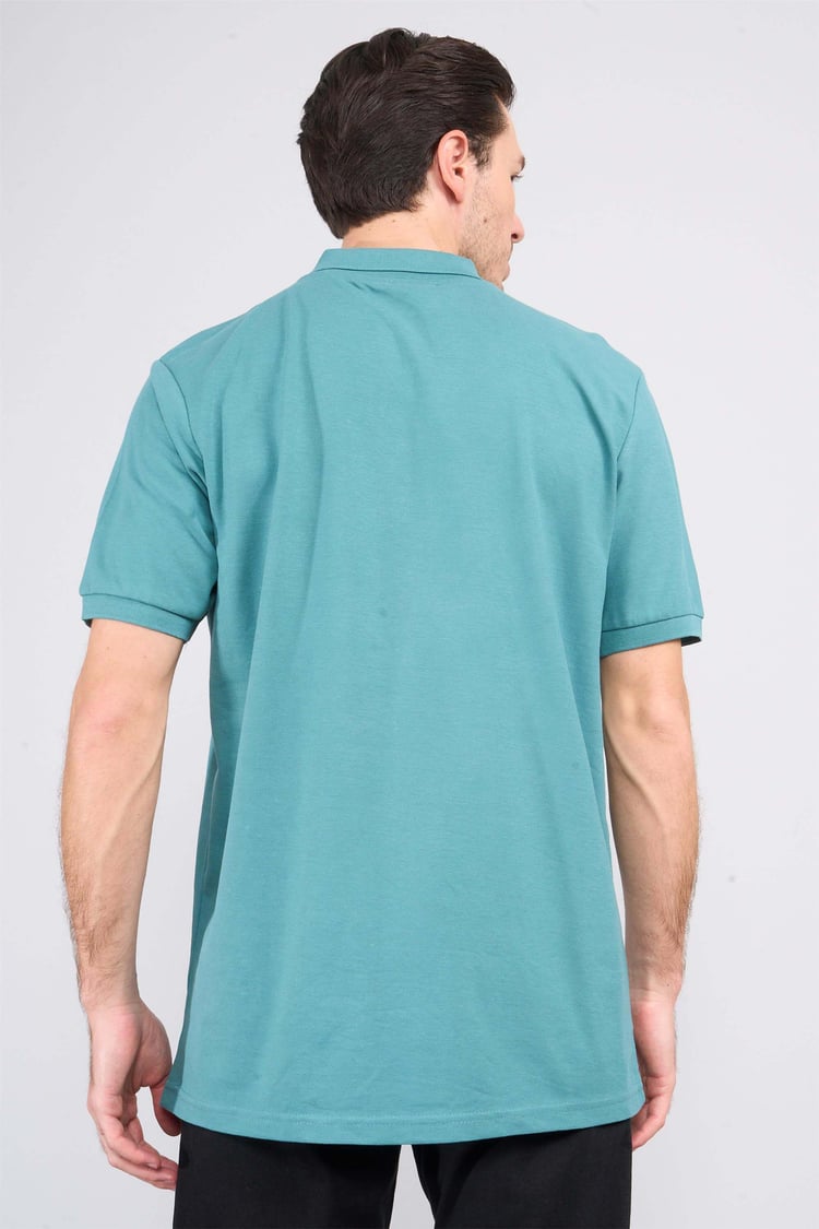 Chester Polo 2742-B Erkek Polo Yaka Pike T-Shirt Petrol %100 Pamuk
