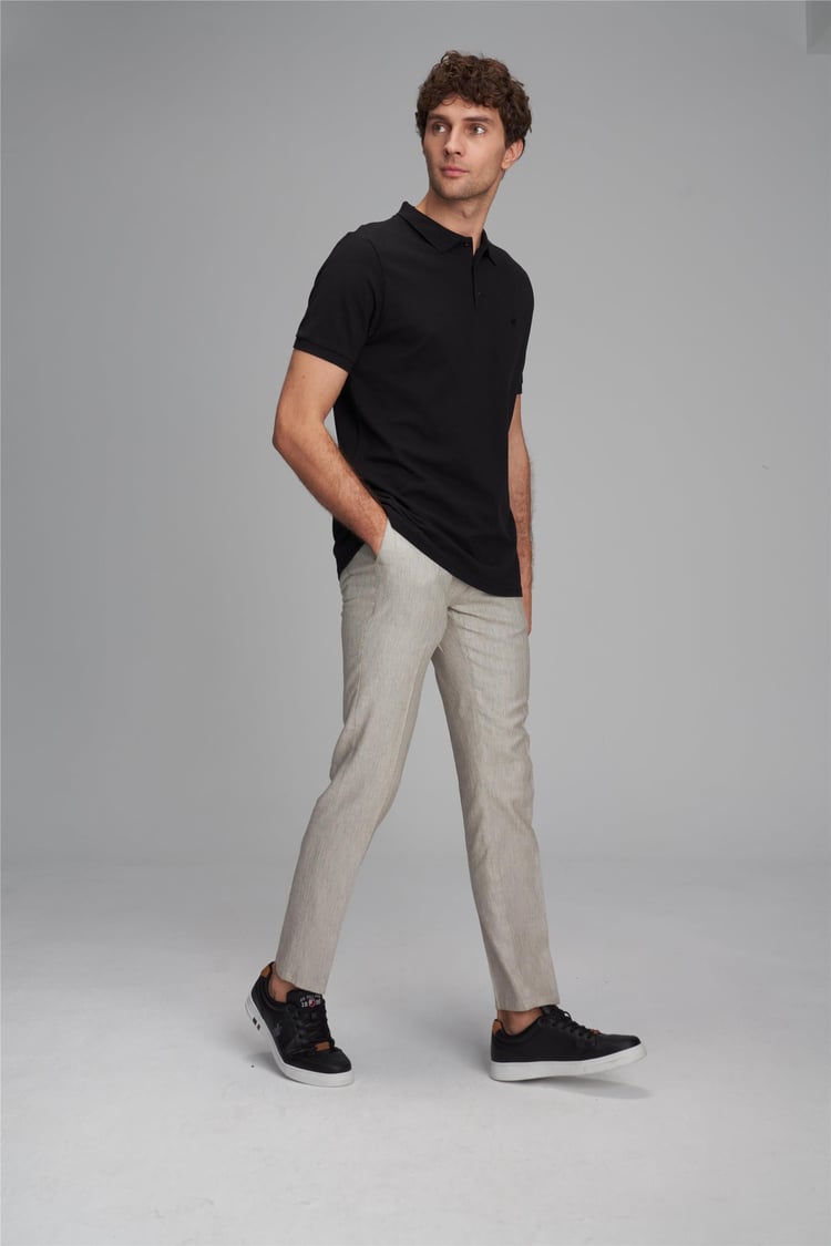 Chester Polo 2742 Erkek Polo Yaka Pike T-Shirt Siyah %100 Pamuk