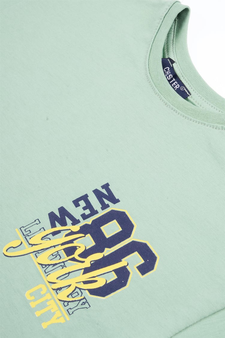 Chester Polo 32568 Erkek Çocuk Penye Baskılı Bisiklet Yaka T-shirt 4-12 Yaş Soft Haki