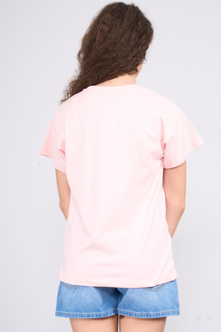 Chester Polo 32579 Kız Çocuk Bisiklet Yaka Penye Hello Kitty T-shirt 4-12 Yaş Şerbet Pembe