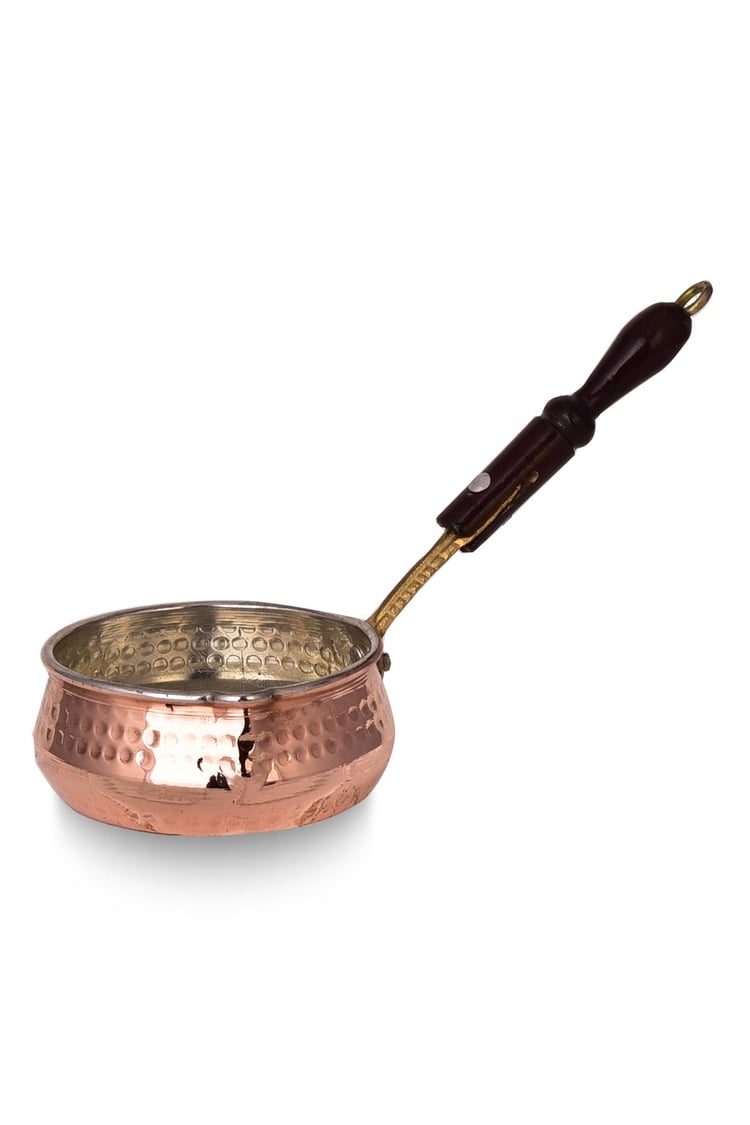 Cobper Premium Collection Mangali Bakır Sosluk 12,5cm Ahşap Kulp