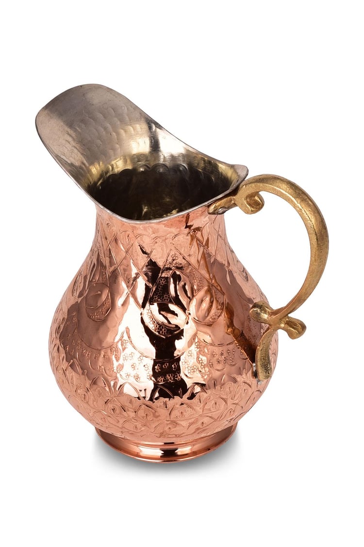 Cobper Premium Collection Roma El İşlemeli Bakır Sürahi