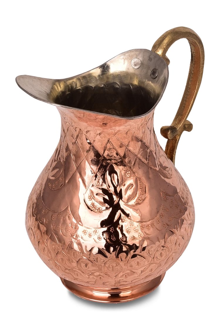 Cobper Premium Collection Roma El İşlemeli Bakır Sürahi
