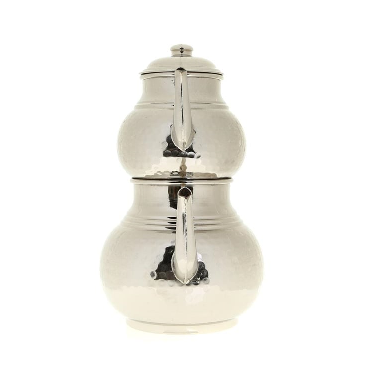 Cobper Premium Collection Teatime Bakır Çaydanlık Orta Boy Nikel