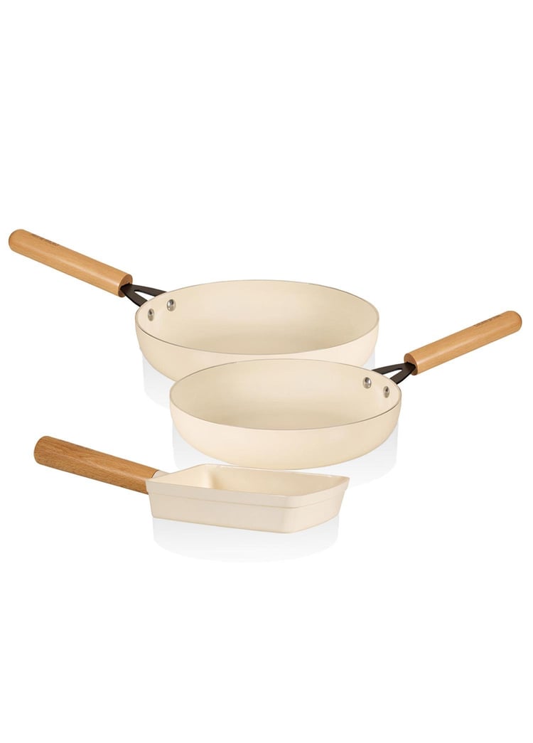 Cucina Di Mia İndüksiyon Tabanlı Seramik Tava Seti 3 Parça