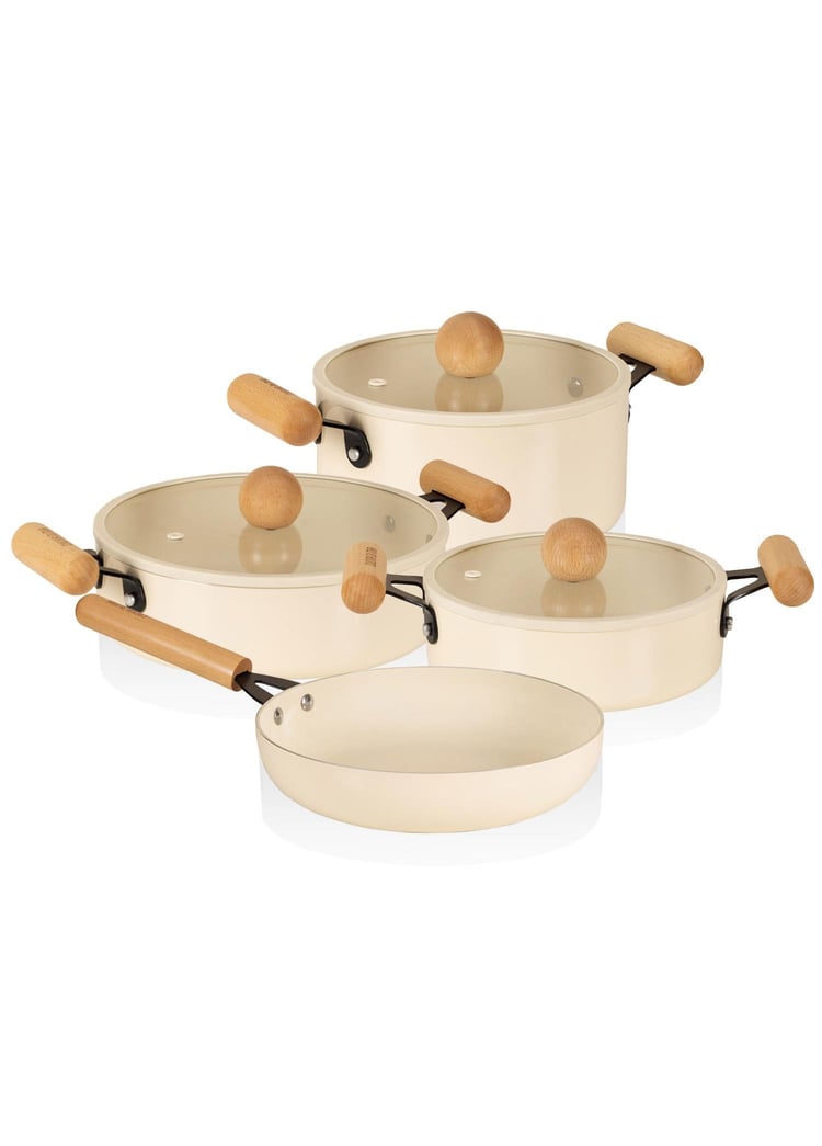 Cucina Di Mia İndüksiyon Tabanlı Seramik Tencere Tava Seti 7 Parça