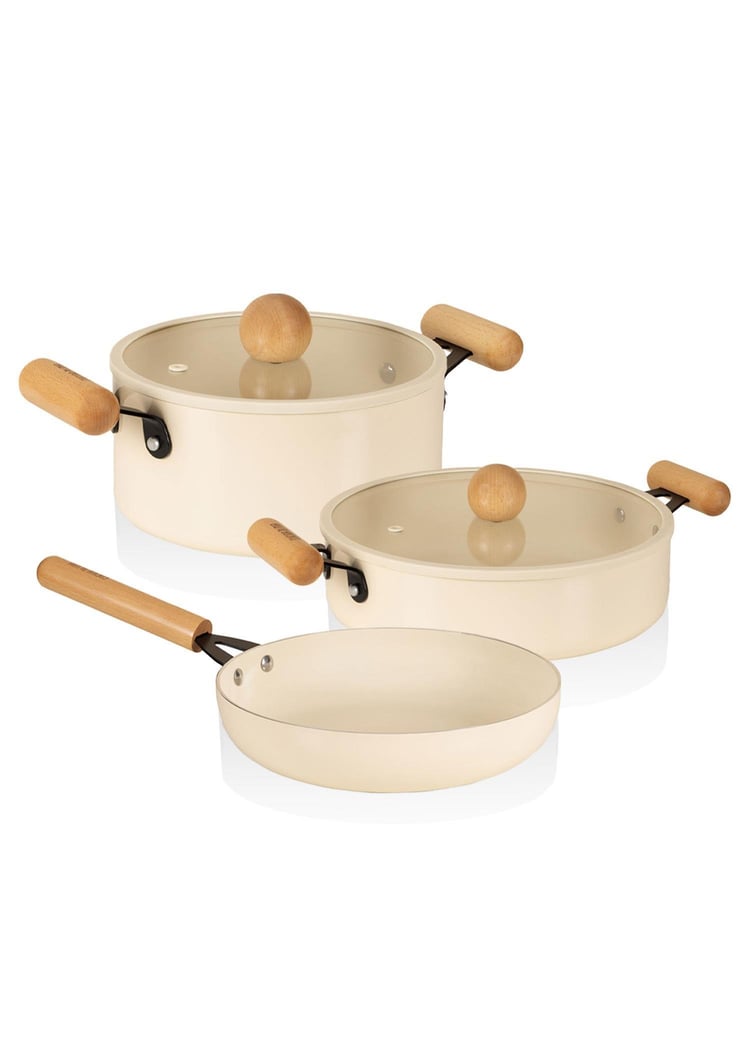 Cucina Di Mia İndüksiyon Tabanlı Seramik Tencere Tava Seti 5 Parça