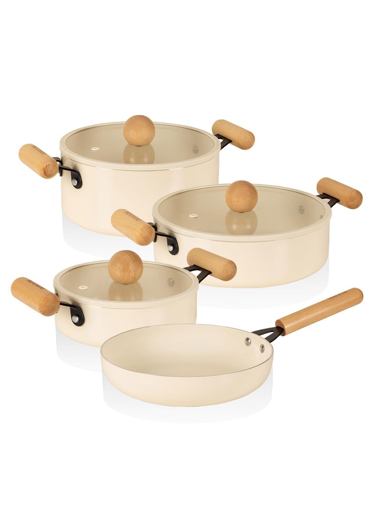 Cucina Di Mia İndüksiyon Tabanlı Seramik Tencere Tava Seti 7 Parça