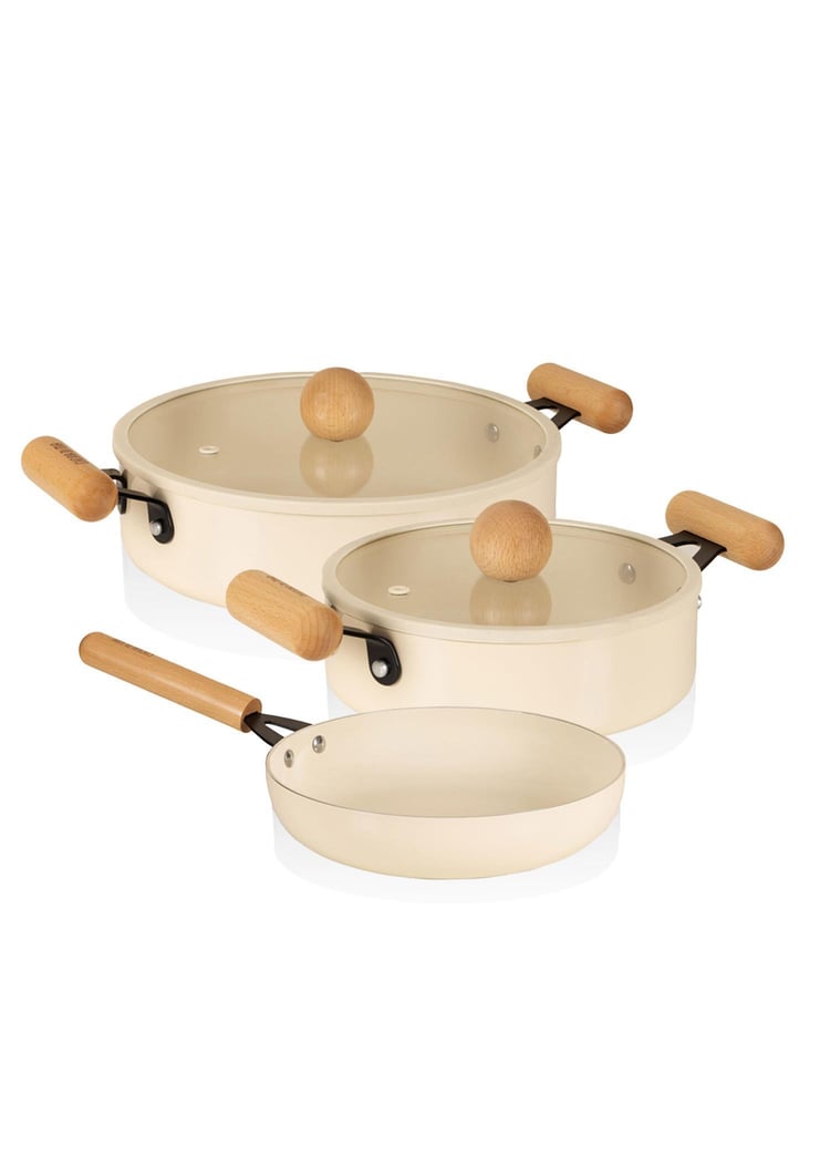 Cucina Di Mia İndüksiyon Tabanlı Seramik Sahan Tava Seti 5 Parça