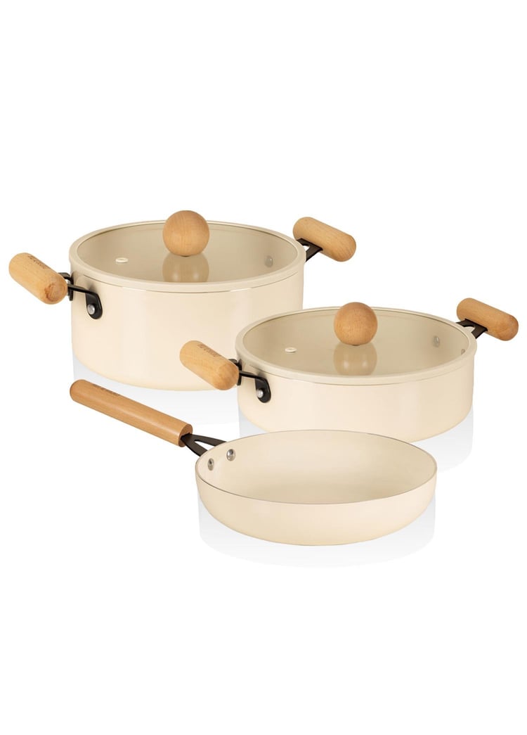 Cucina Di Mia İndüksiyon Tabanlı Seramik Tencere Tava Seti 5 Parça