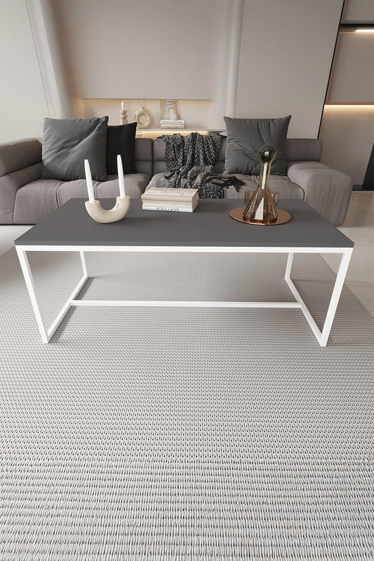Deconode Alpine Orta Sehpa Beyaz-Antrasit DN1100BA
