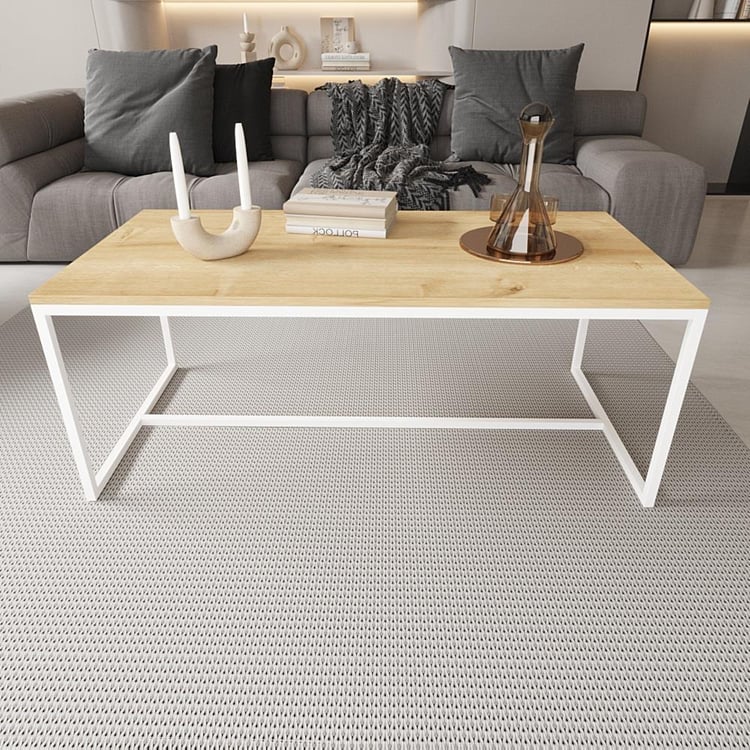 Deconode Alpine Orta Sehpa Beyaz-Çam DN1100BÇ