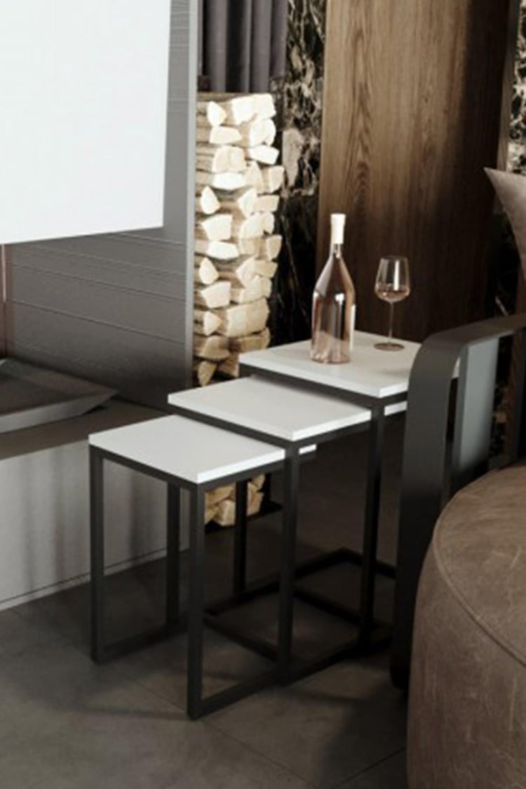 Deconode Artemis Sehpa Seti Siyah-Beyaz DN1041SB