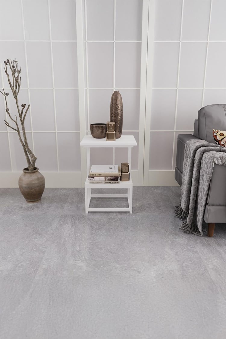 Deconode Authentic 2 Katlı Yan Sehpa Beyaz- Beyaz DN1040BB