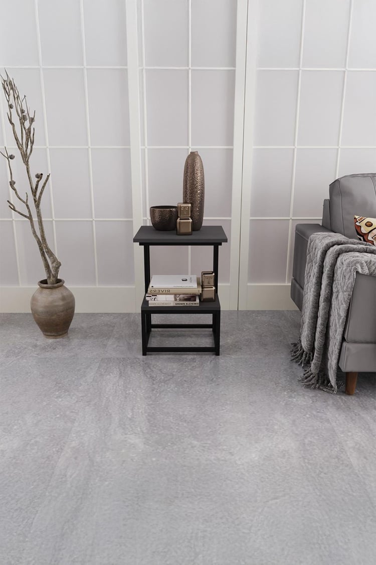 Deconode Authentic 2 Katlı Yan Sehpa Siyah-Antrasit DN1040SA