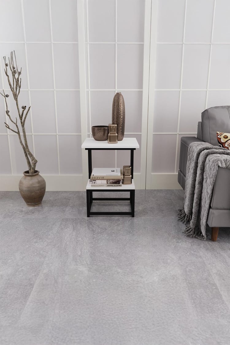 Deconode Authentic 2 Katlı Yan Sehpa Siyah- Beyaz DN1040SB