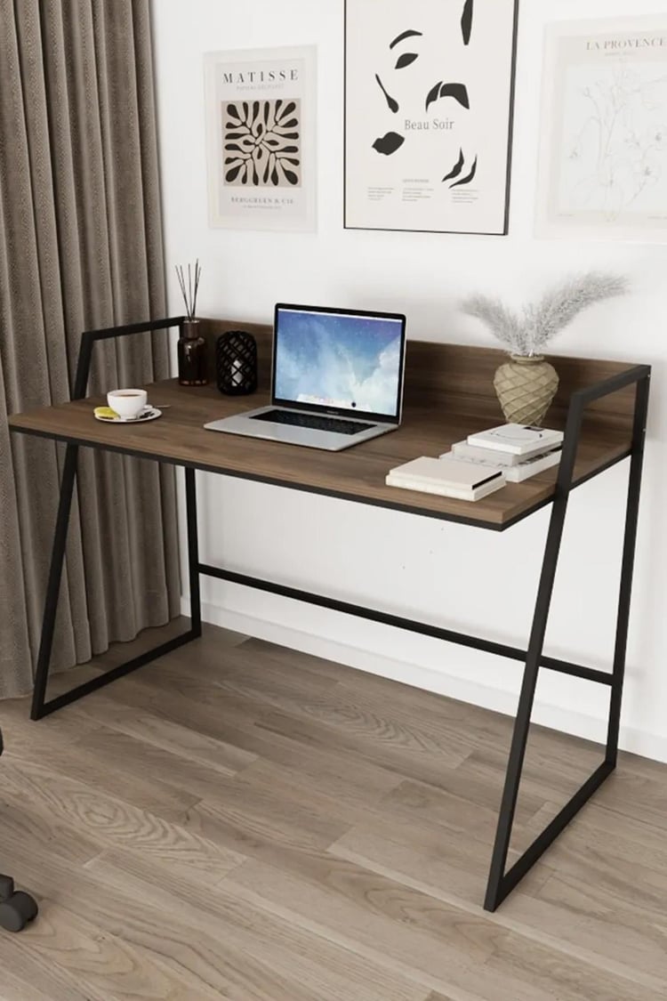 Deconode Delta Çalışma Masası Siyah-Kahverengi DN1158SK