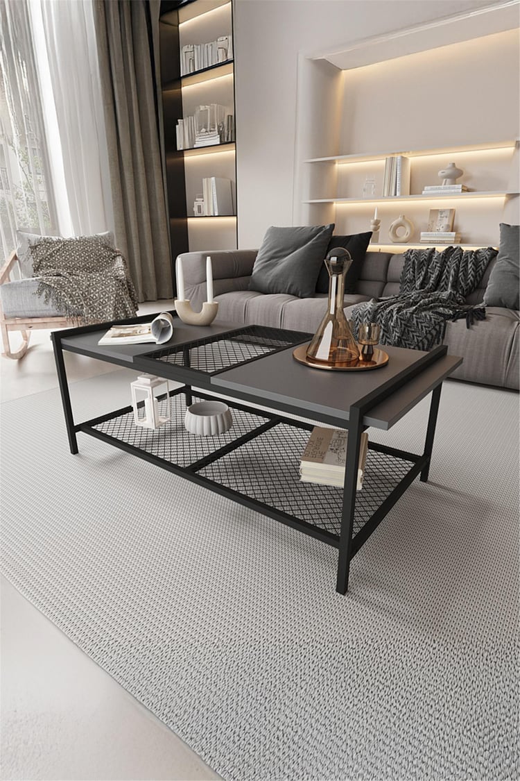Deconode Elegance Orta Sehpa Siyah-Antrasit DN1042SA