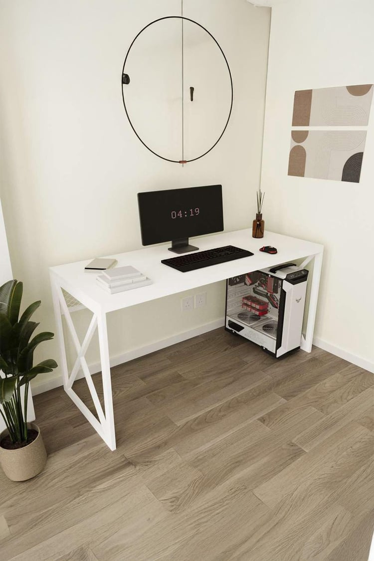 Deconode Exclusive Ofis Masası Beyaz- Beyaz DN1125BB