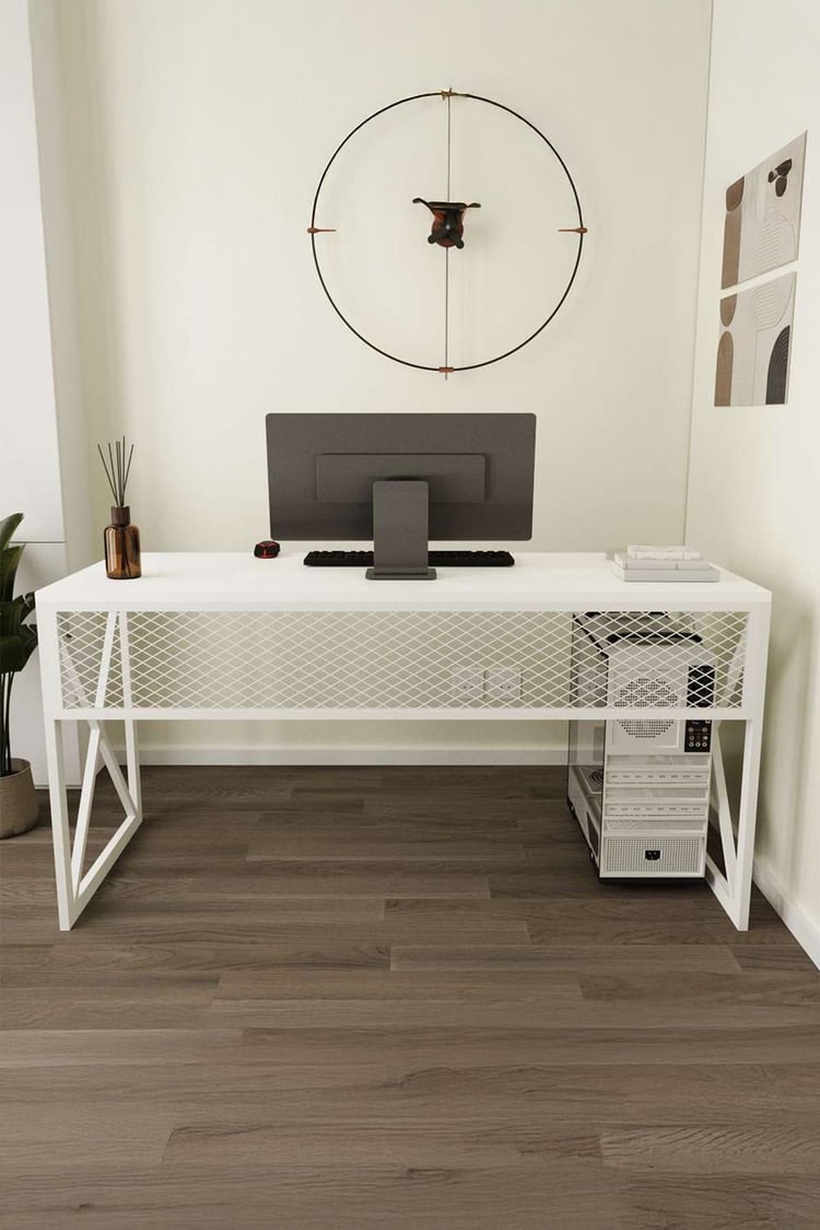 Deconode Exclusive Ofis Masası Beyaz- Beyaz DN1125BB