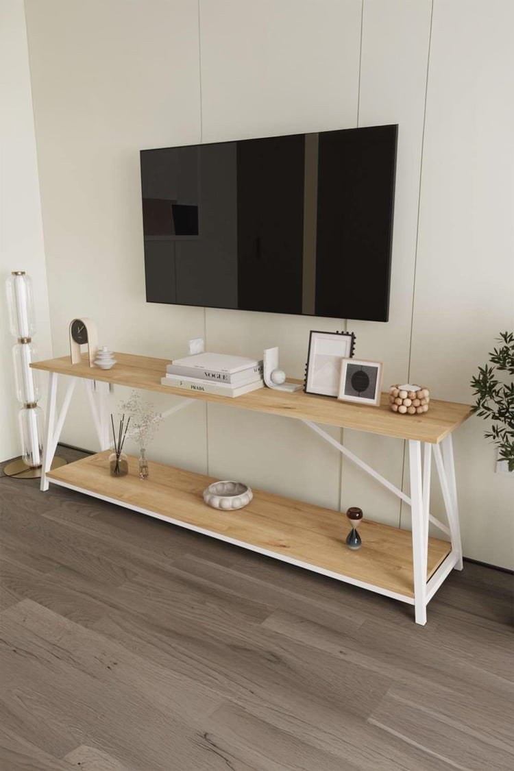 Deconode Horizon Konsol Beyaz-Çam DN1062BÇ
