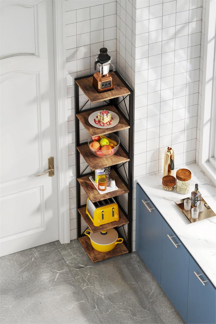 Deconode Logan 5 Katlı Köşe Kitaplık Beyaz- Beyaz DN1127BB