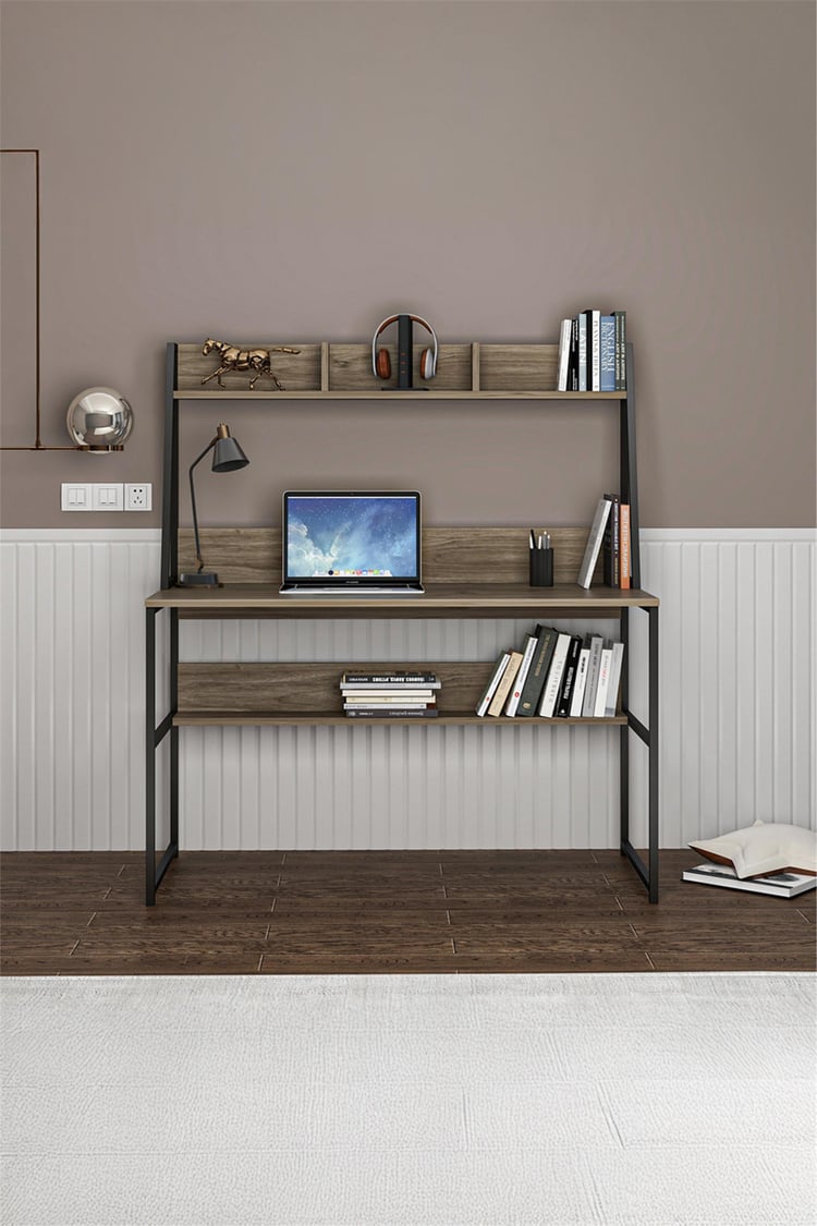 Deconode Majestic 90 Çocuk Çalışma Masası Siyah-Kahverengi DN1094SK
